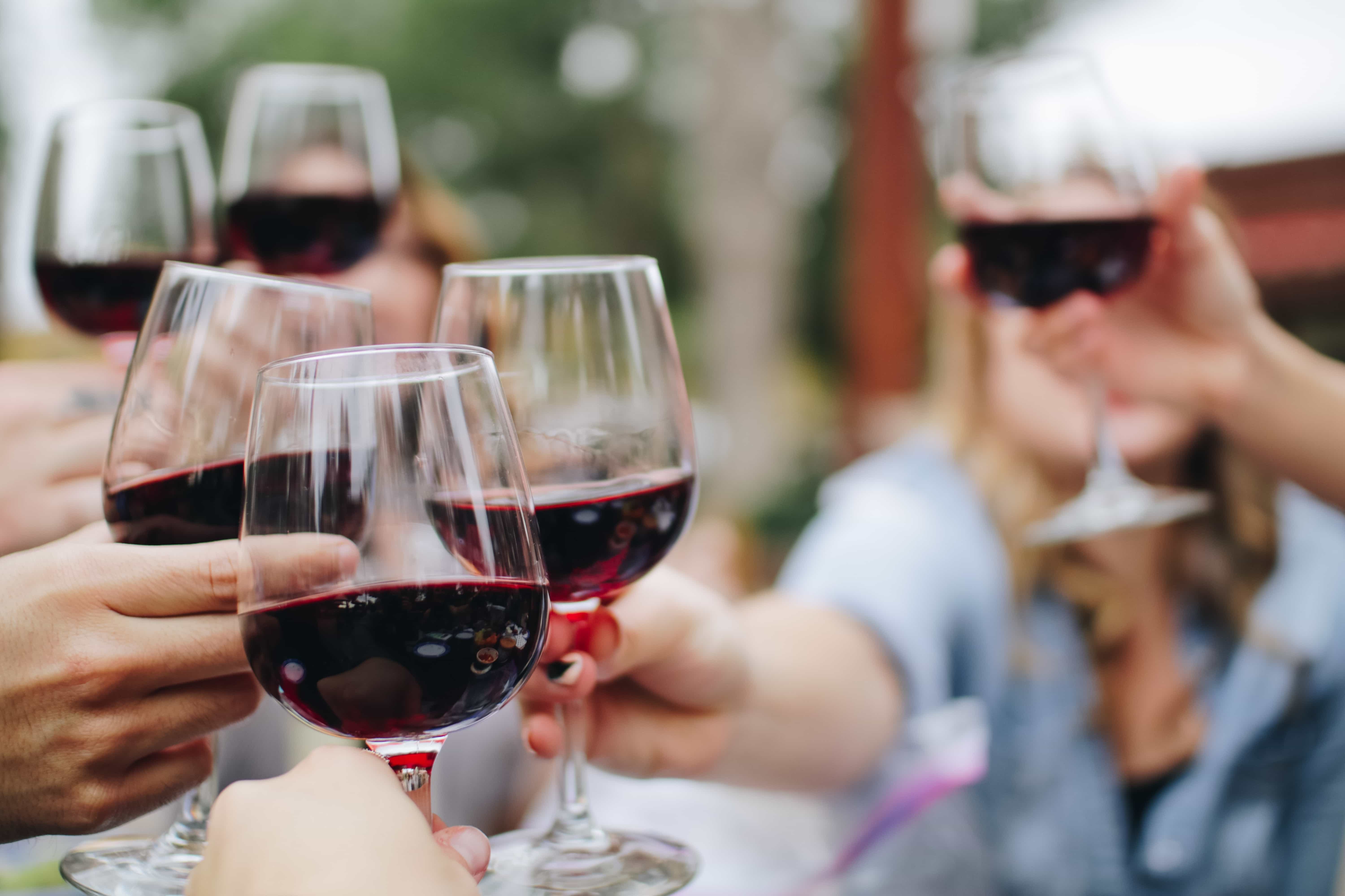 drinking wine in Segovia