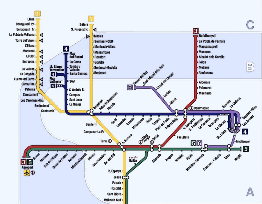 Metro Valencia Airport,VALENCIA METRO MAP, valencia airport to city center, valencia airport to city, How To Get From Valencia Airport To City Center