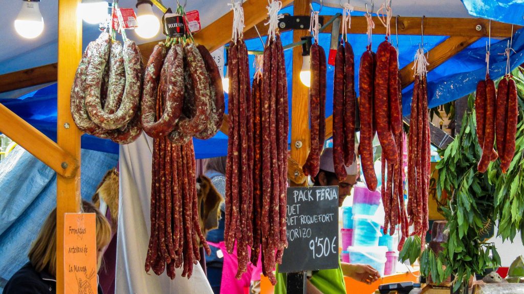 ibiza food, traditional food in ibiza, food to try in Ibiza, Traditional Dishes in Ibiza, dishes in ibiza, Botifarra Sausages