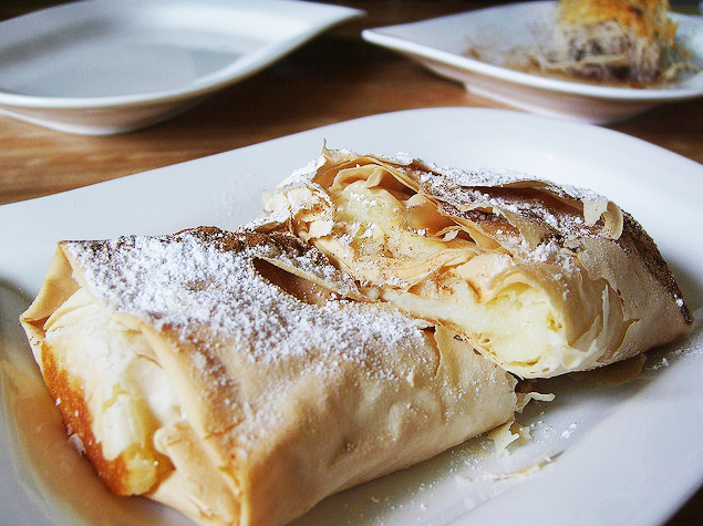 Greek Food, Greek Dishes, Greek cuisine, Food in Greece, traditional food in Greece, Greece desserts, Greece drinks, Bougasta