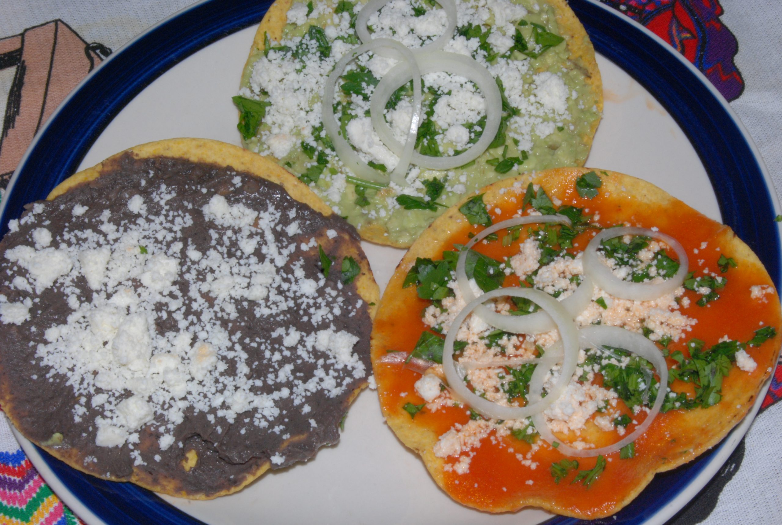 vegetarian food in Guatemala, vegan food in guatemala, vegetarian dishes in Guatemala,  Guatemalan vegetarian dishes, Tostadas Food in Guatemala