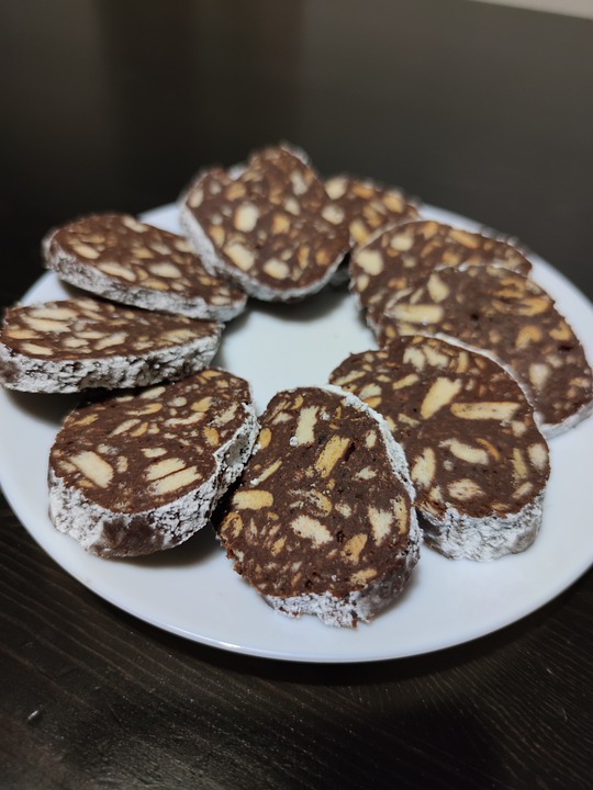 Chocolate salami, Portuguese Food, Portuguese cuisine, traditional Portuguese food, food in Portugal, Portuguese dishes