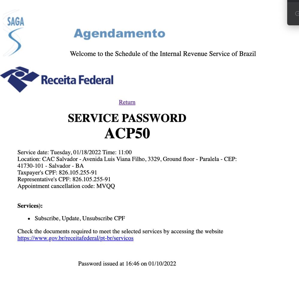 CPF Brazil for foreigners, cpf for foreigners Brazil, how to get a CPF in Brazil for tourist, CPF for tourists in Brazil, CPF Application form tourists