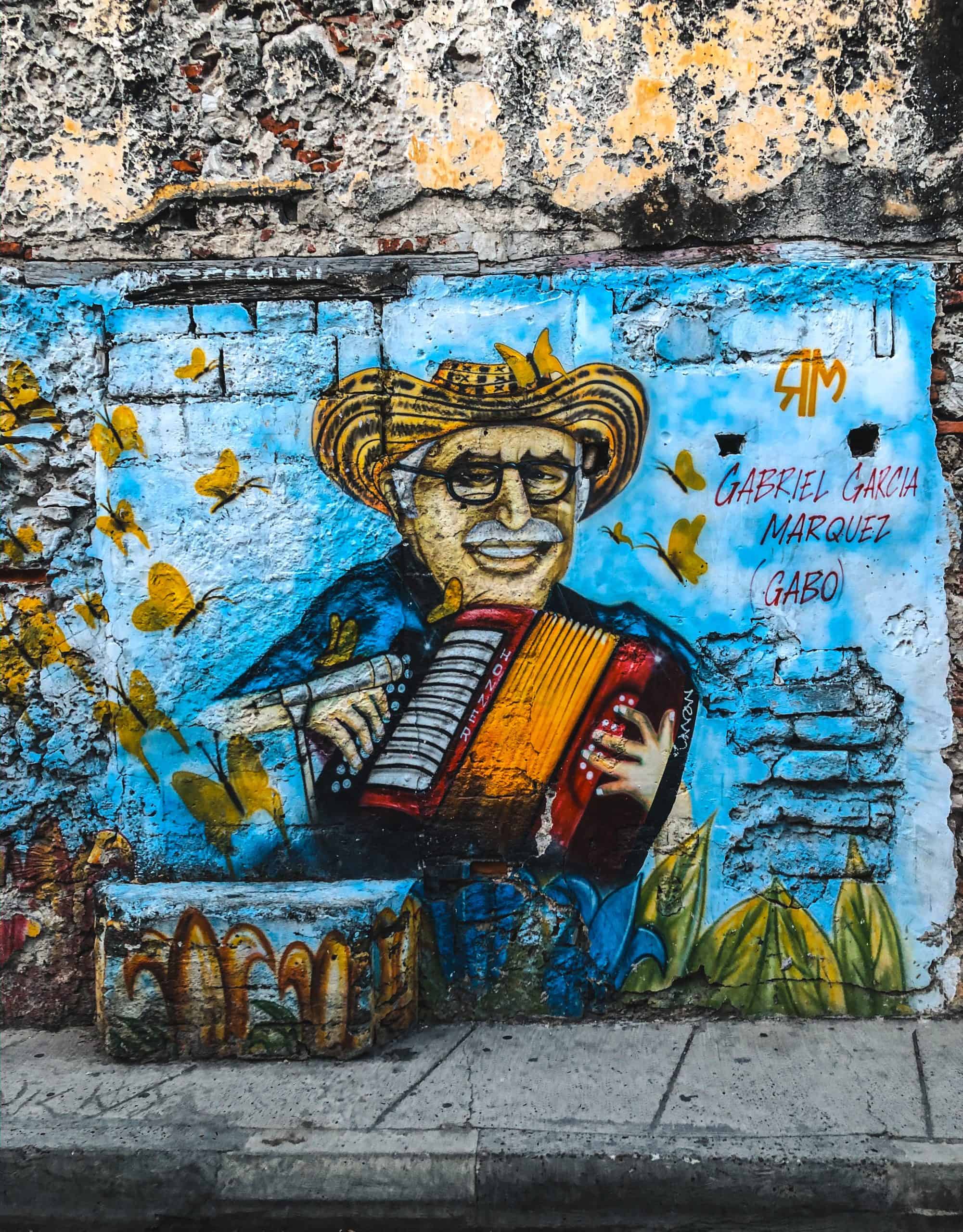 A street art of Gabriel Garcia Marquez, Cartagena vs Medellin - 10 Best Reasons to Visit Each City