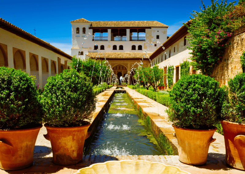 Generalife Palace in Granada - Plaza de España in Seville - Madrid and Seville Itinerary