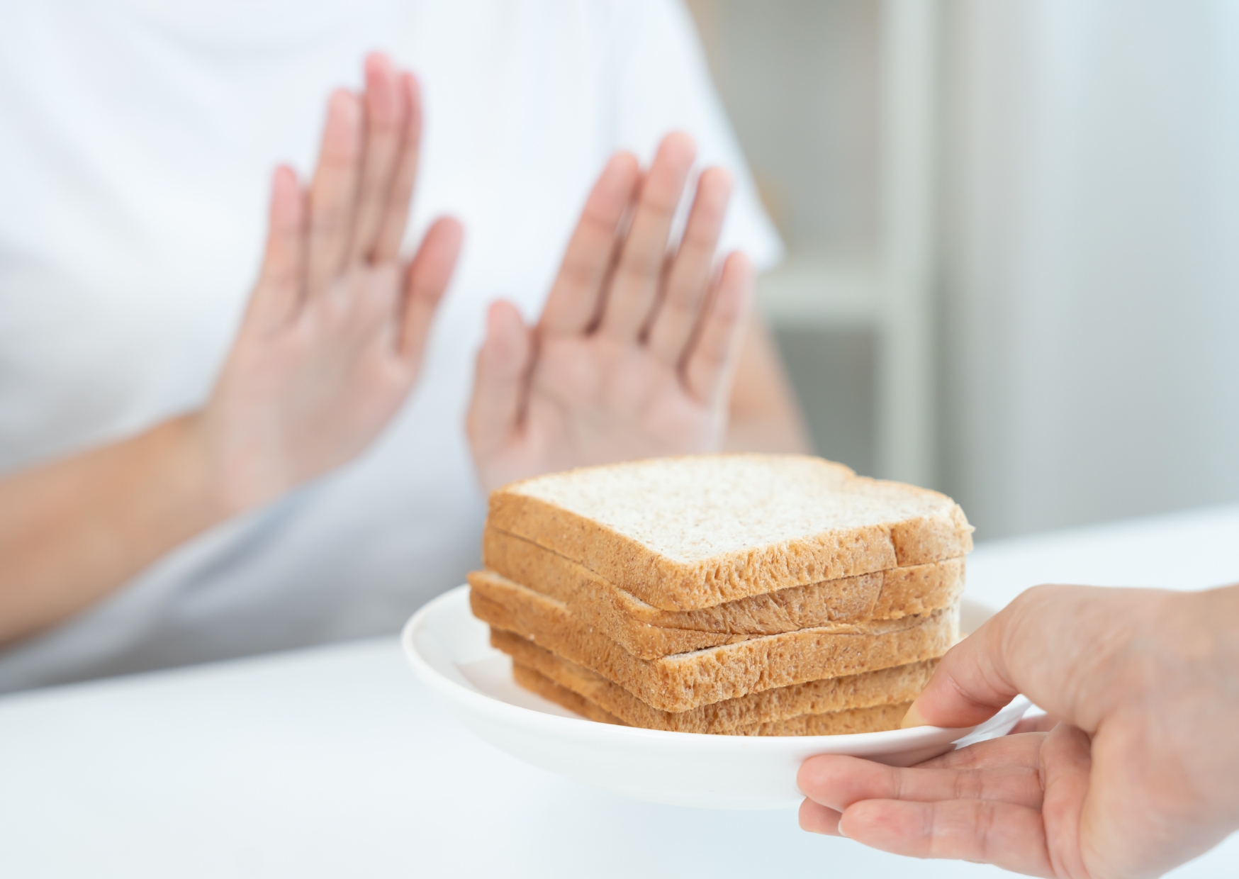 eating bread